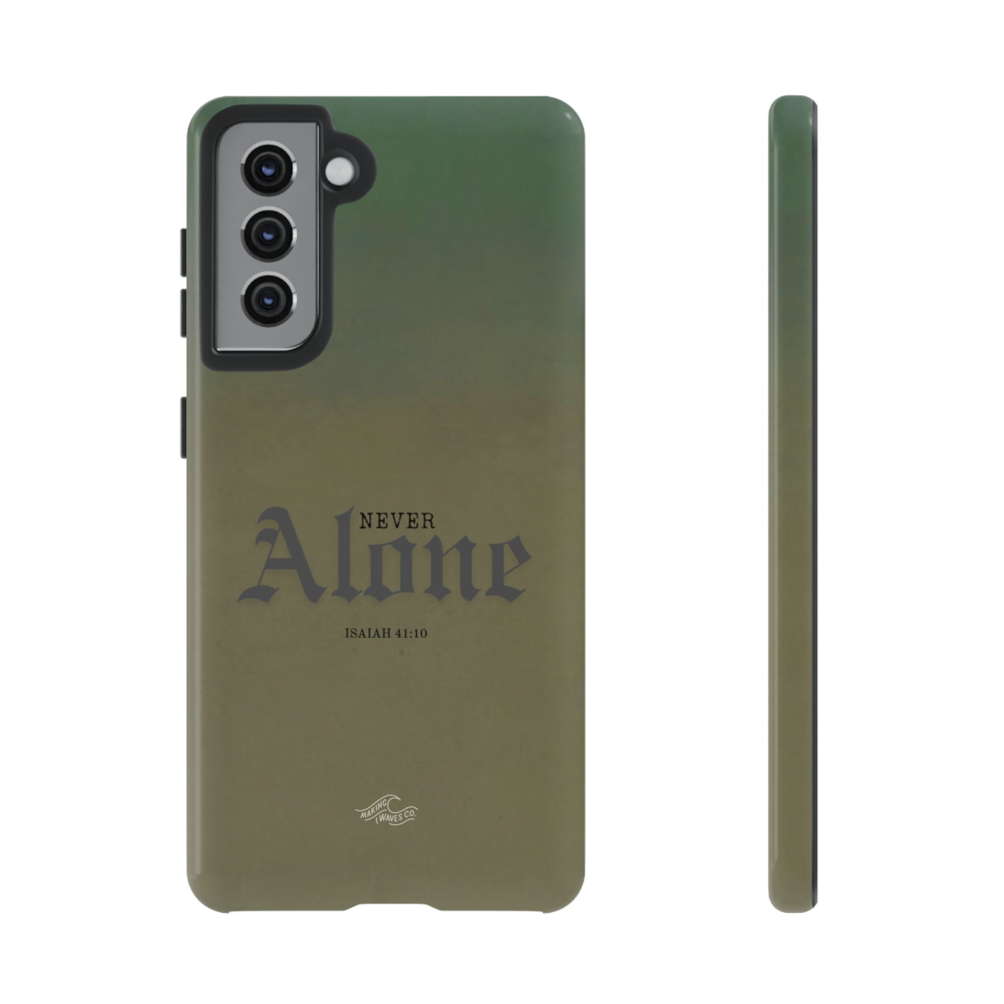 Never Alone Coastal Christian Samsung Phone Case