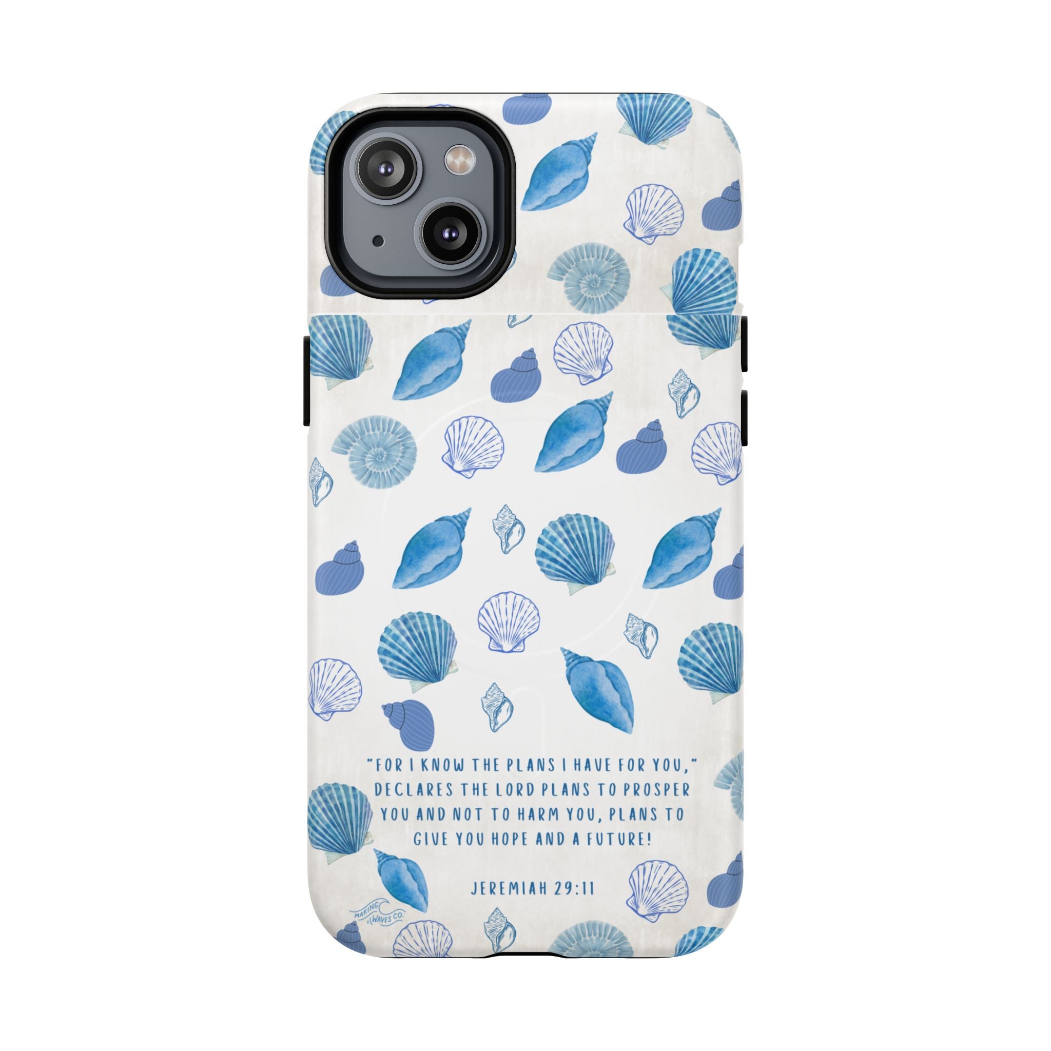 Seashell Coastal Phone Case | Christian iPhone Case— Jeremiah 29:11 Inspirational Magnetic Case