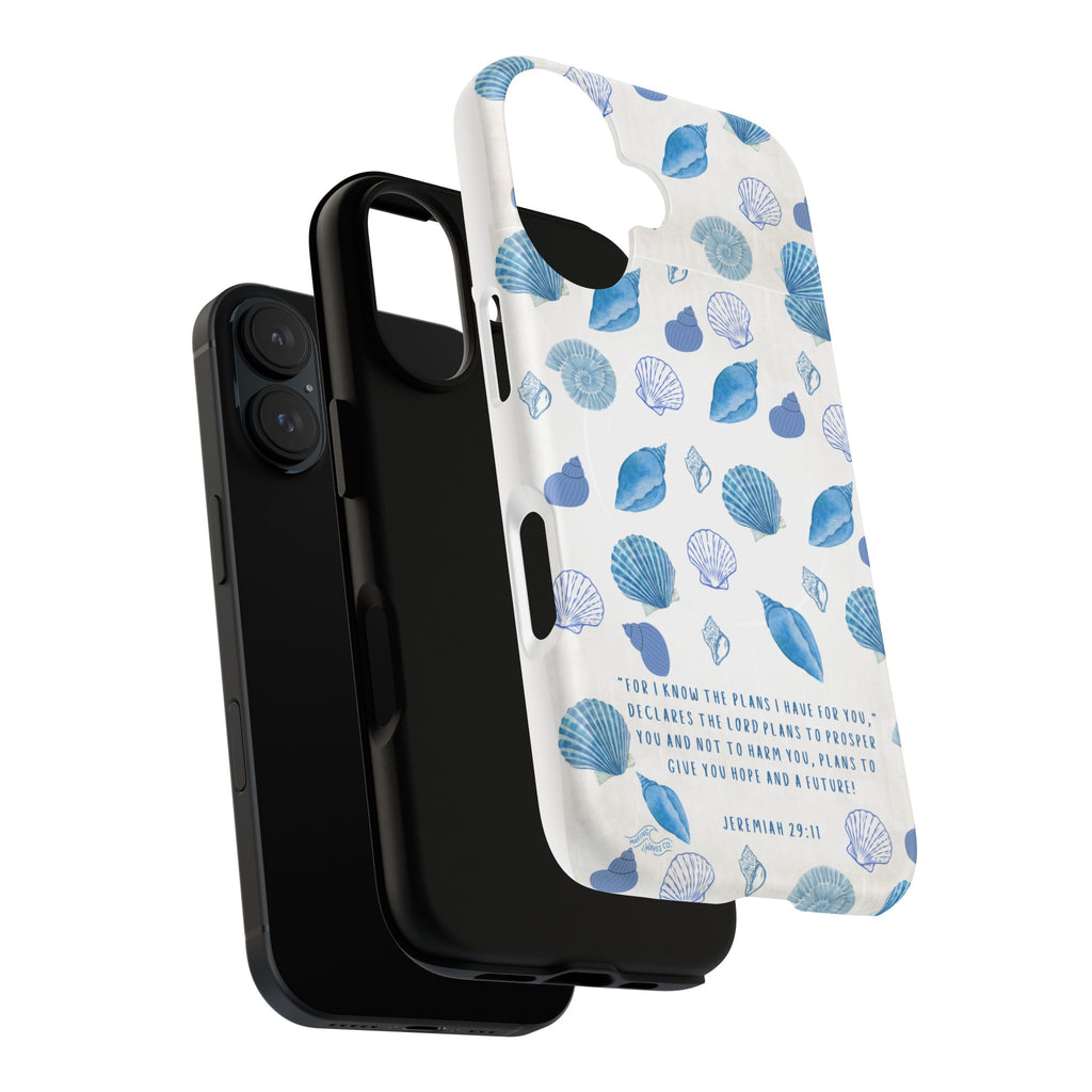 Seashell Coastal Phone Case | Christian iPhone Case— Jeremiah 29:11 Inspirational Magnetic Case