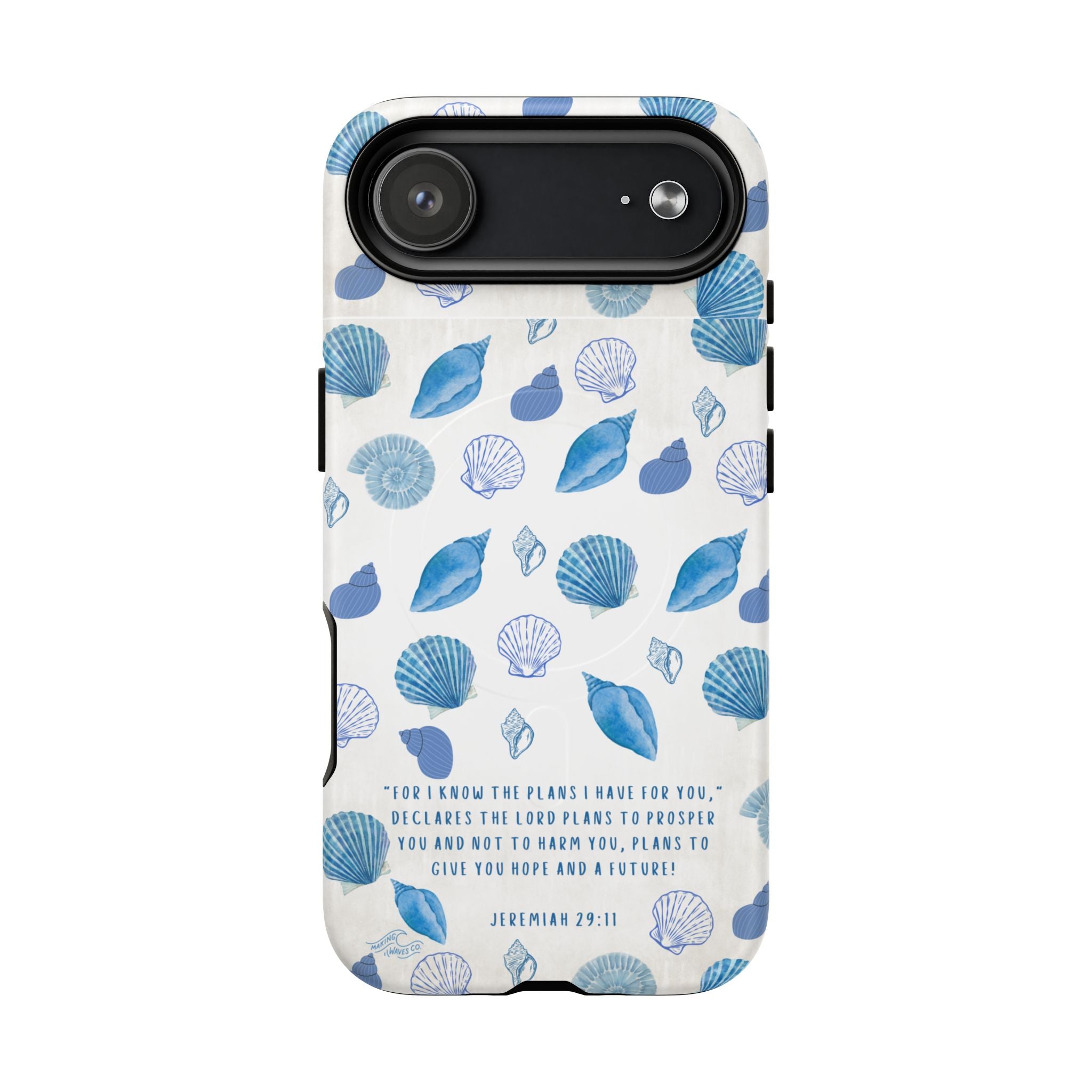 Seashell Coastal Phone Case | Christian iPhone Case— Jeremiah 29:11 Inspirational Magnetic Case