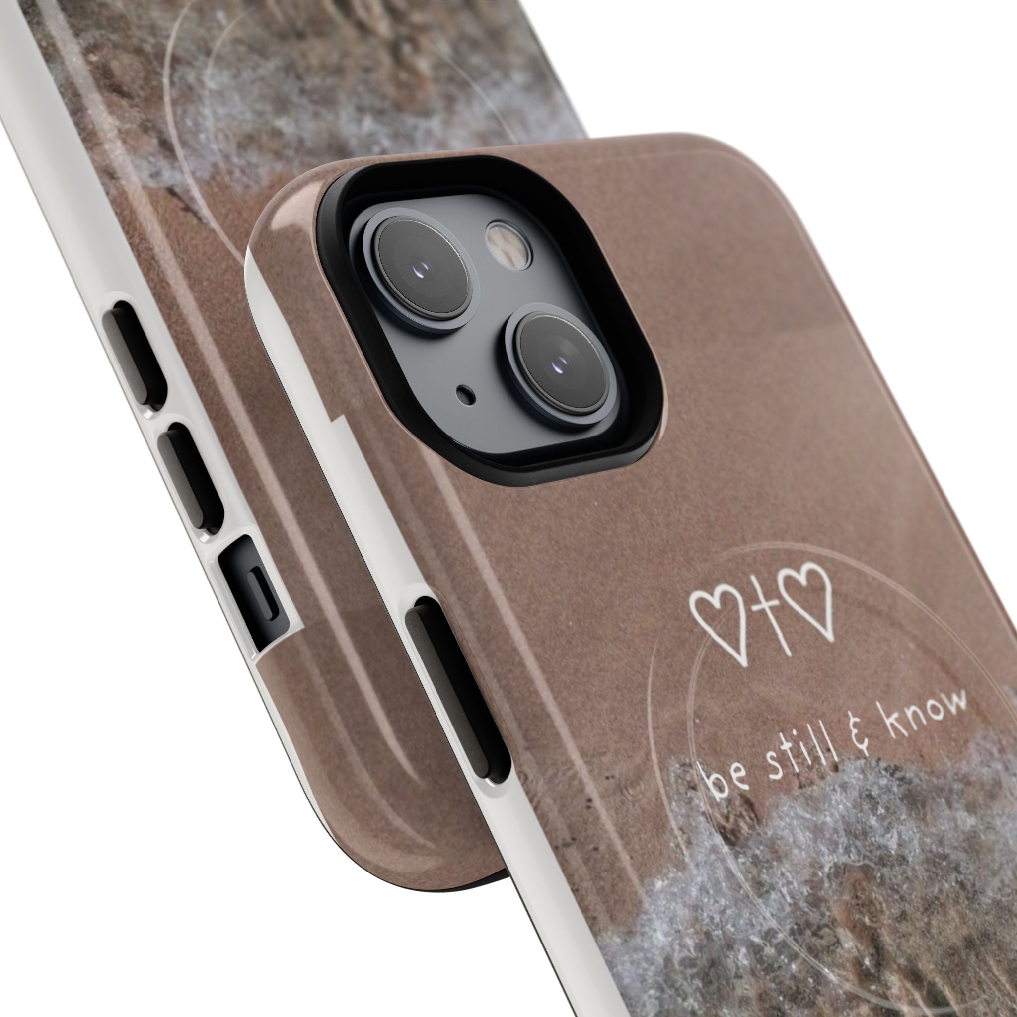 Neutral Coastal Phone Case | “Be Still & Know” Christian Magnetic iPhone Case