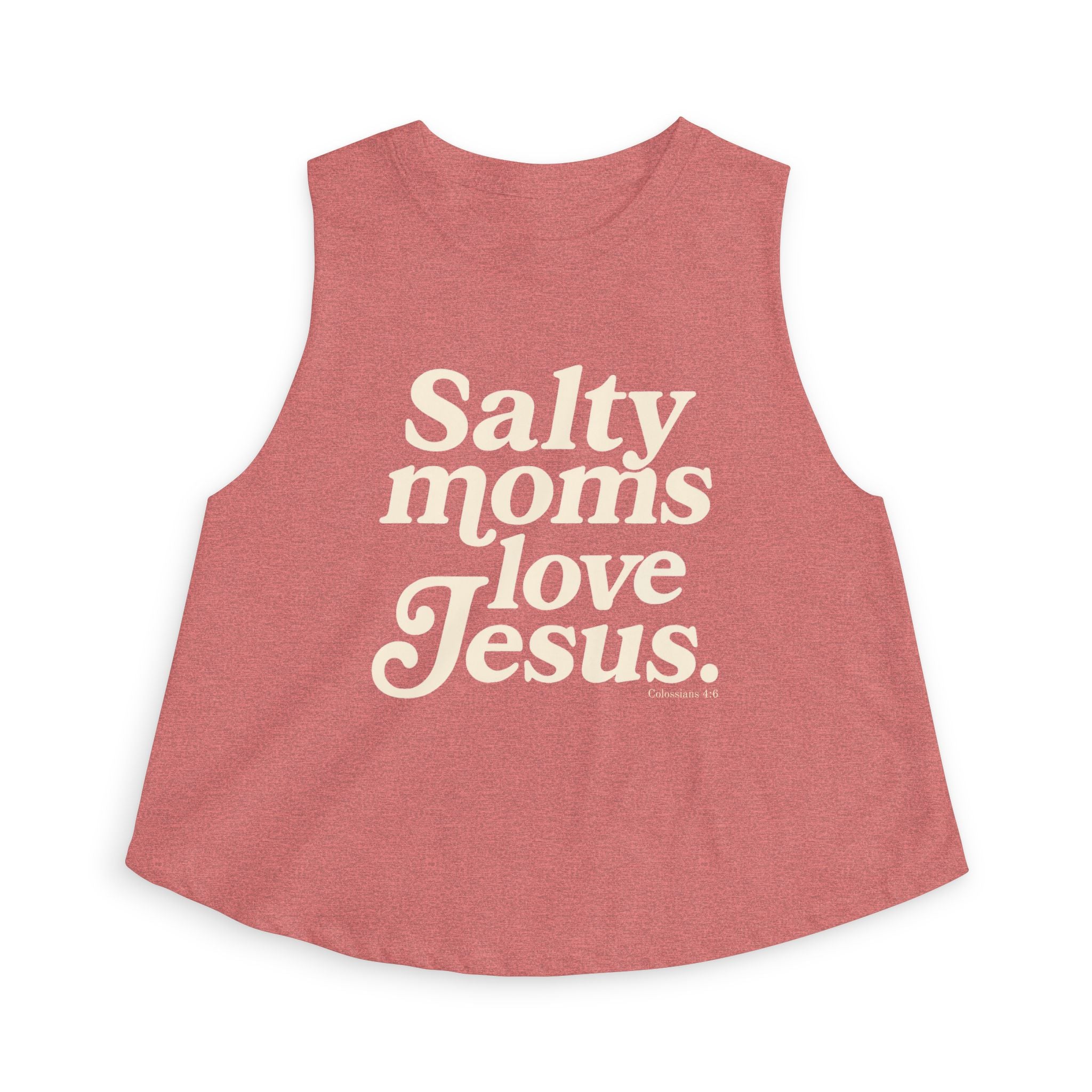 Salty Moms Love Jesus  - Coastal Soft Crop Tank