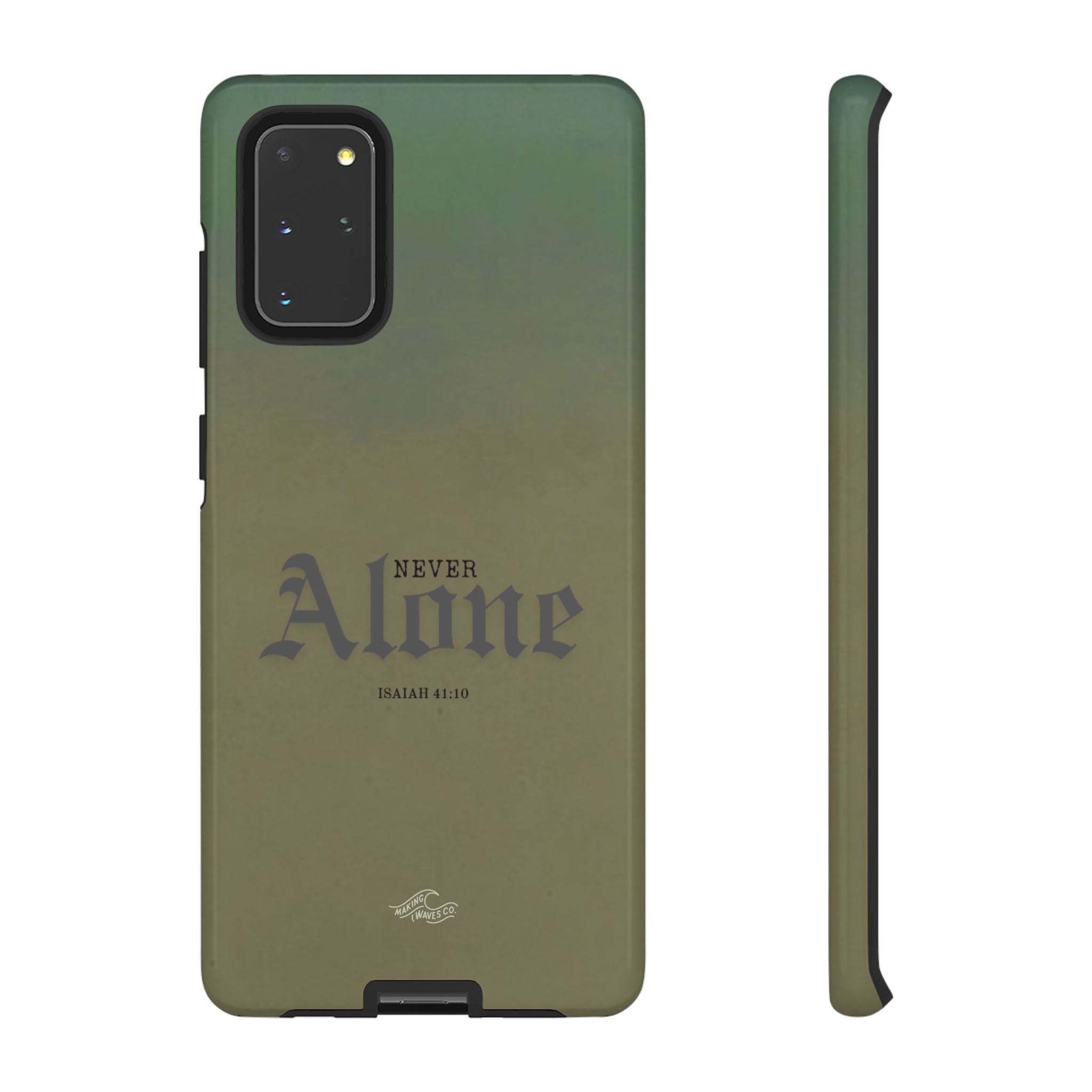 Never Alone Coastal Christian Samsung Phone Case