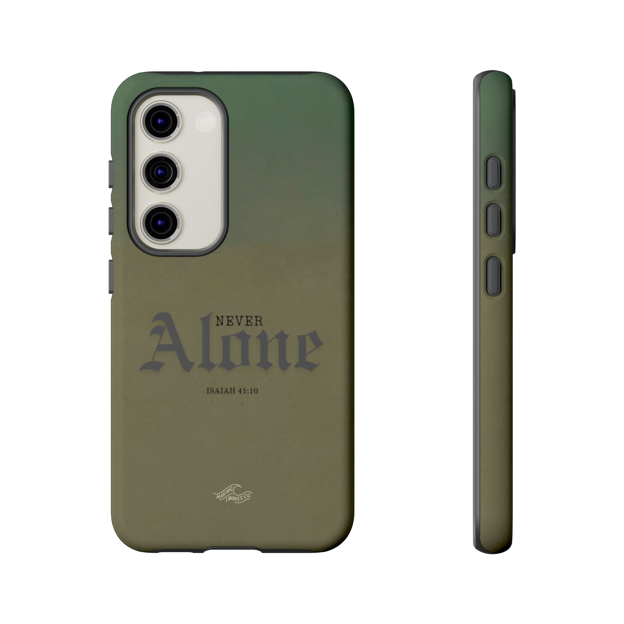 Never Alone Coastal Christian Samsung Phone Case