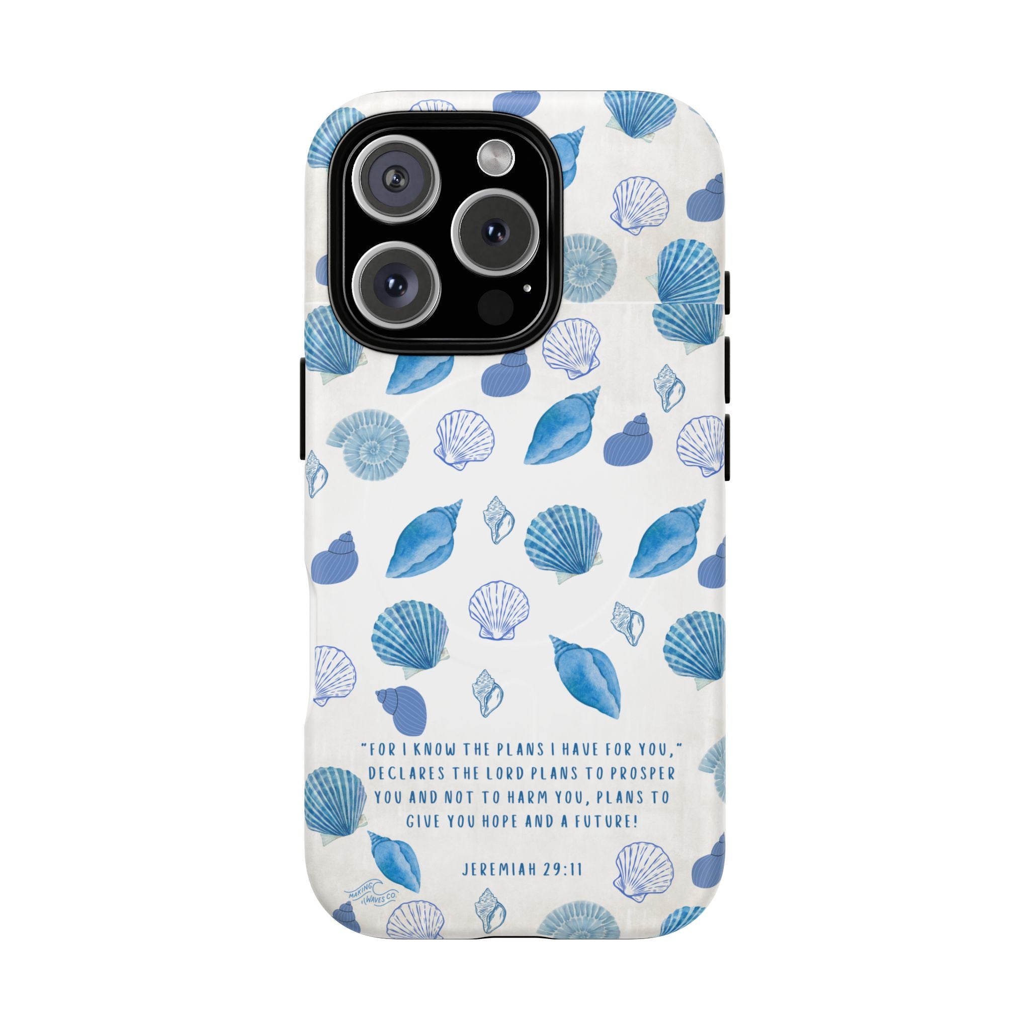 Seashell Coastal Phone Case | Christian iPhone Case— Jeremiah 29:11 Inspirational Magnetic Case