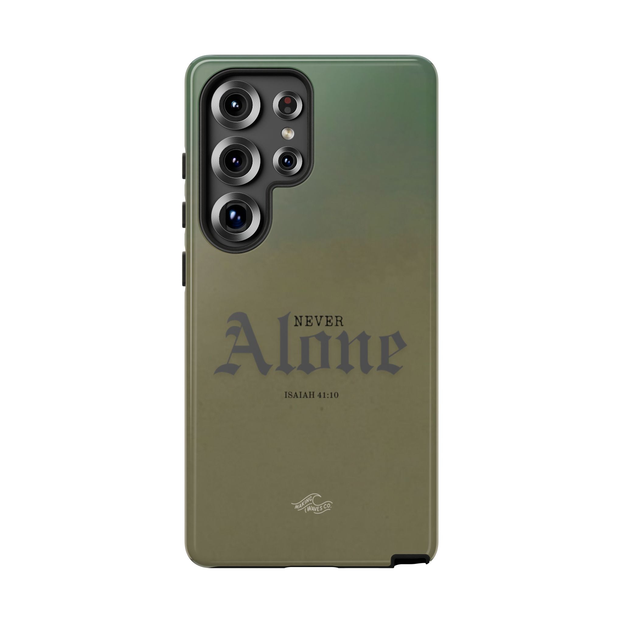 Never Alone Coastal Christian Samsung Phone Case