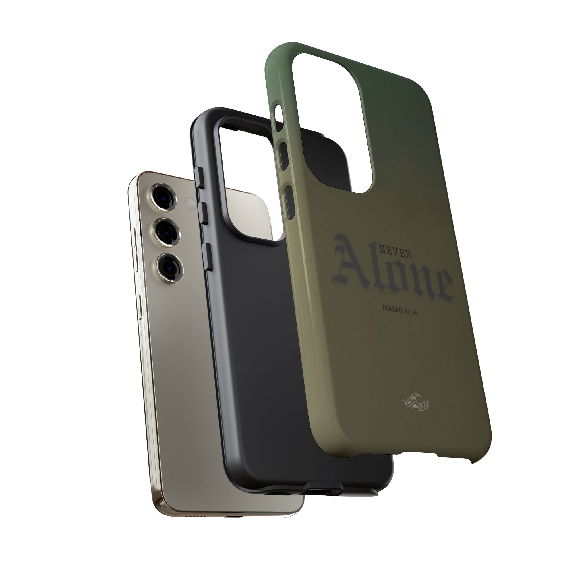Never Alone Coastal Christian Samsung Phone Case