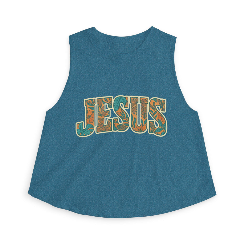 Jesus Tropical  - Coastal Soft Crop Tank