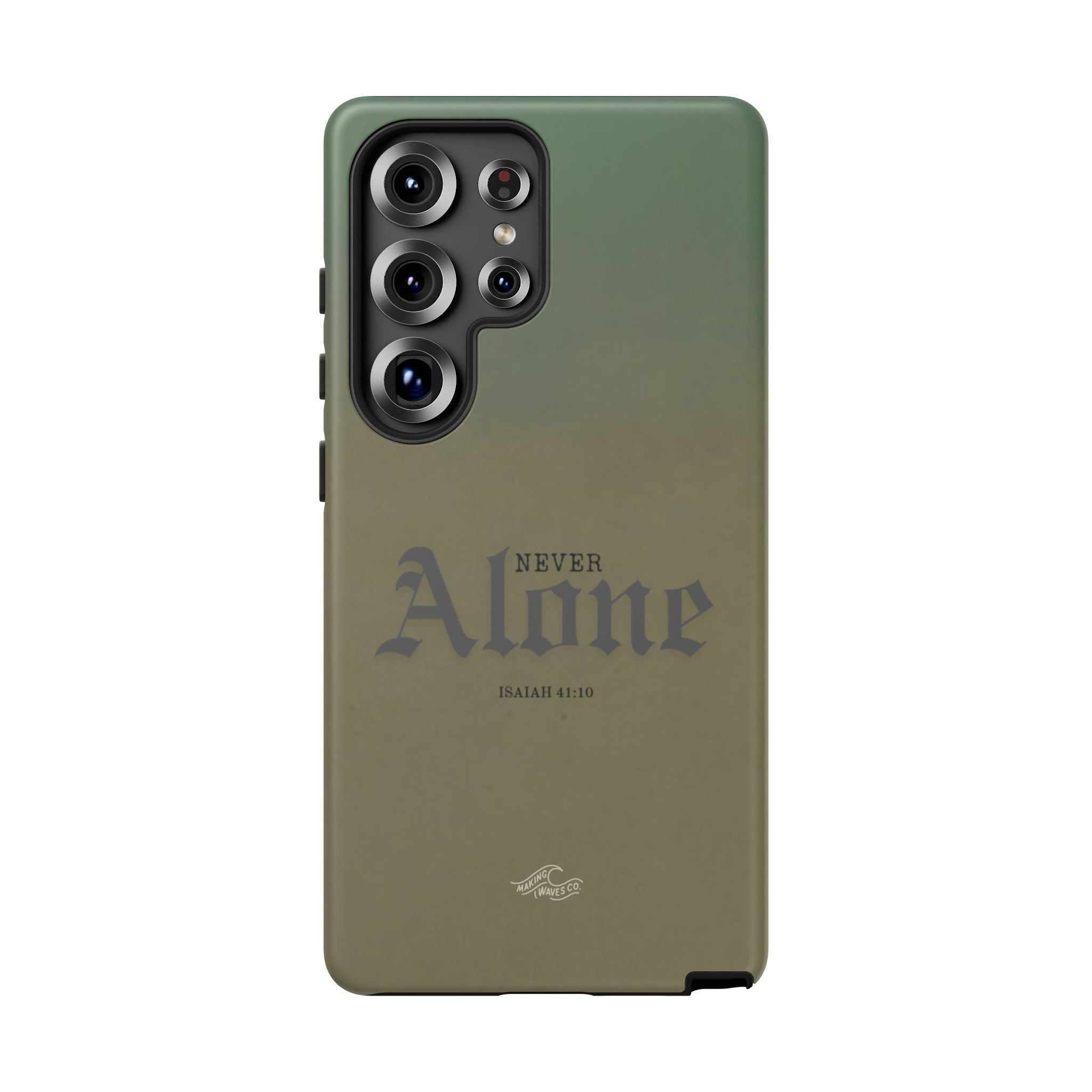 Never Alone Coastal Christian Samsung Phone Case