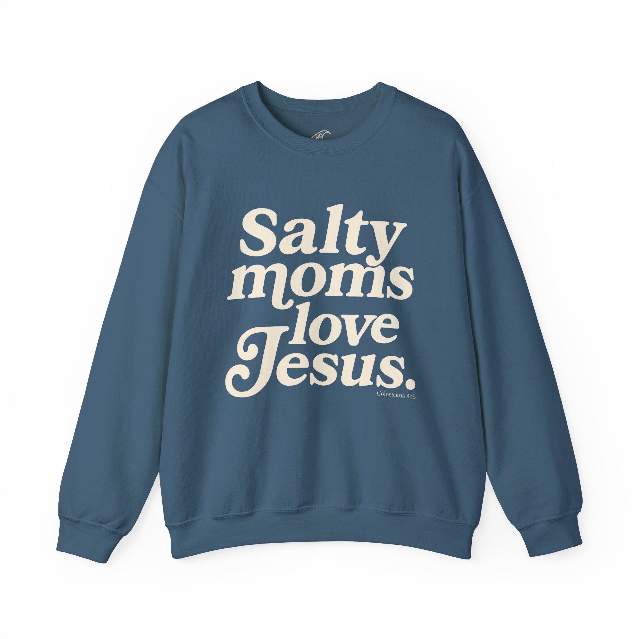 Salty Moms Love Jesus - Coastal Core Crewneck