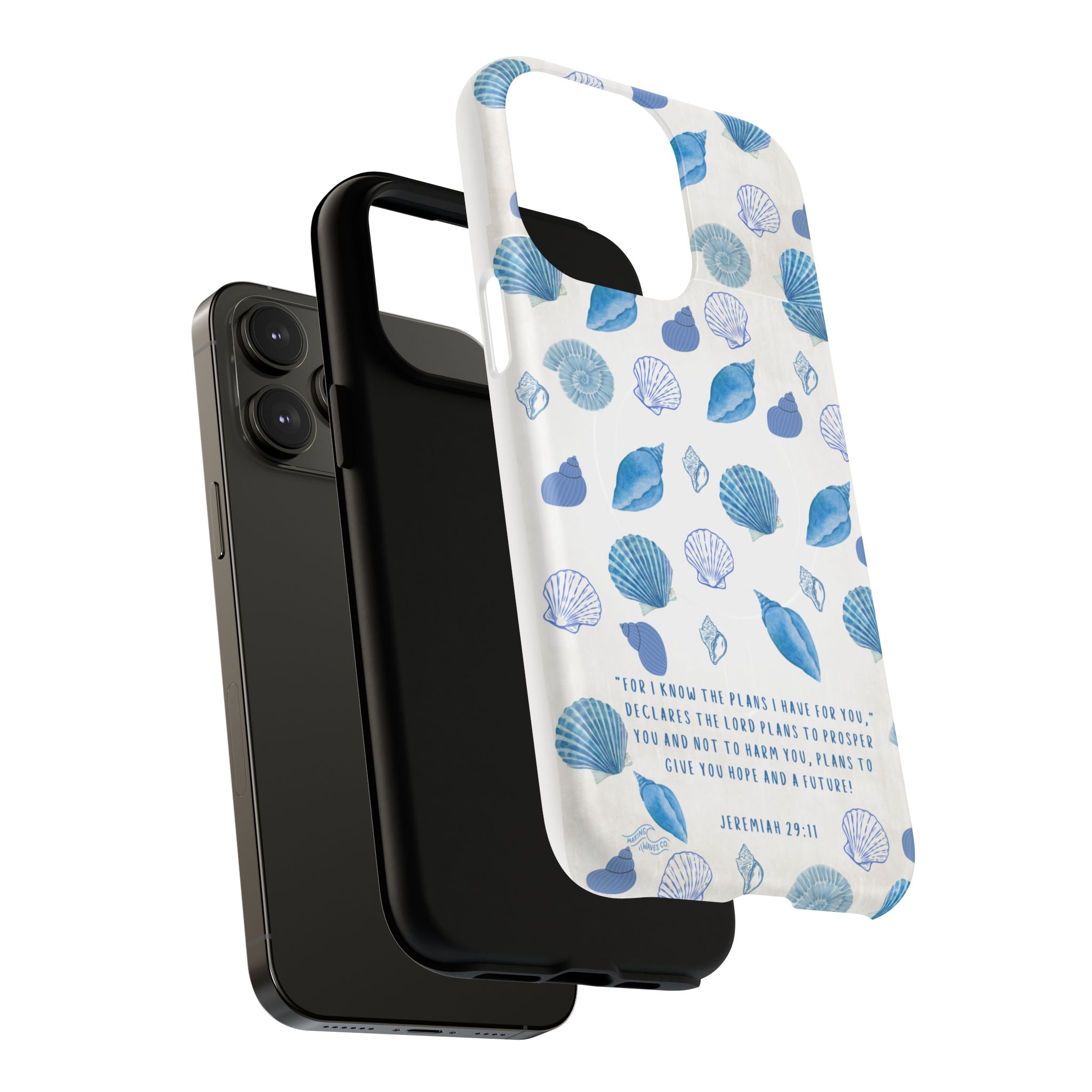Seashell Coastal Phone Case | Christian iPhone Case— Jeremiah 29:11 Inspirational Magnetic Case