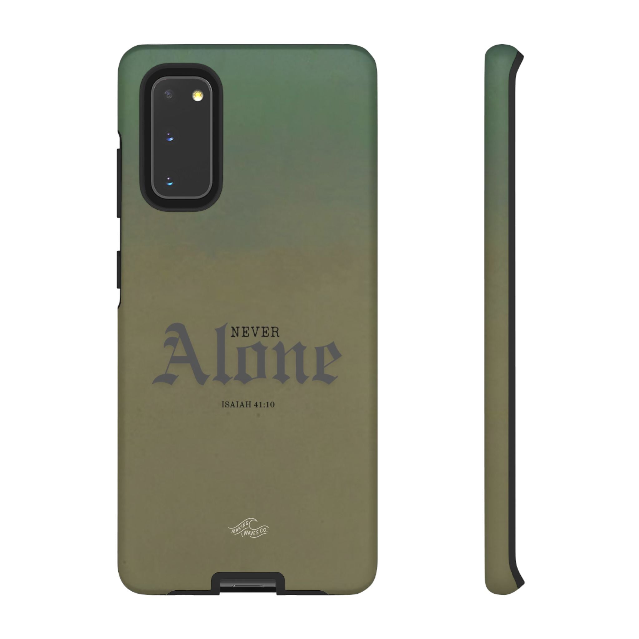 Never Alone Coastal Christian Samsung Phone Case