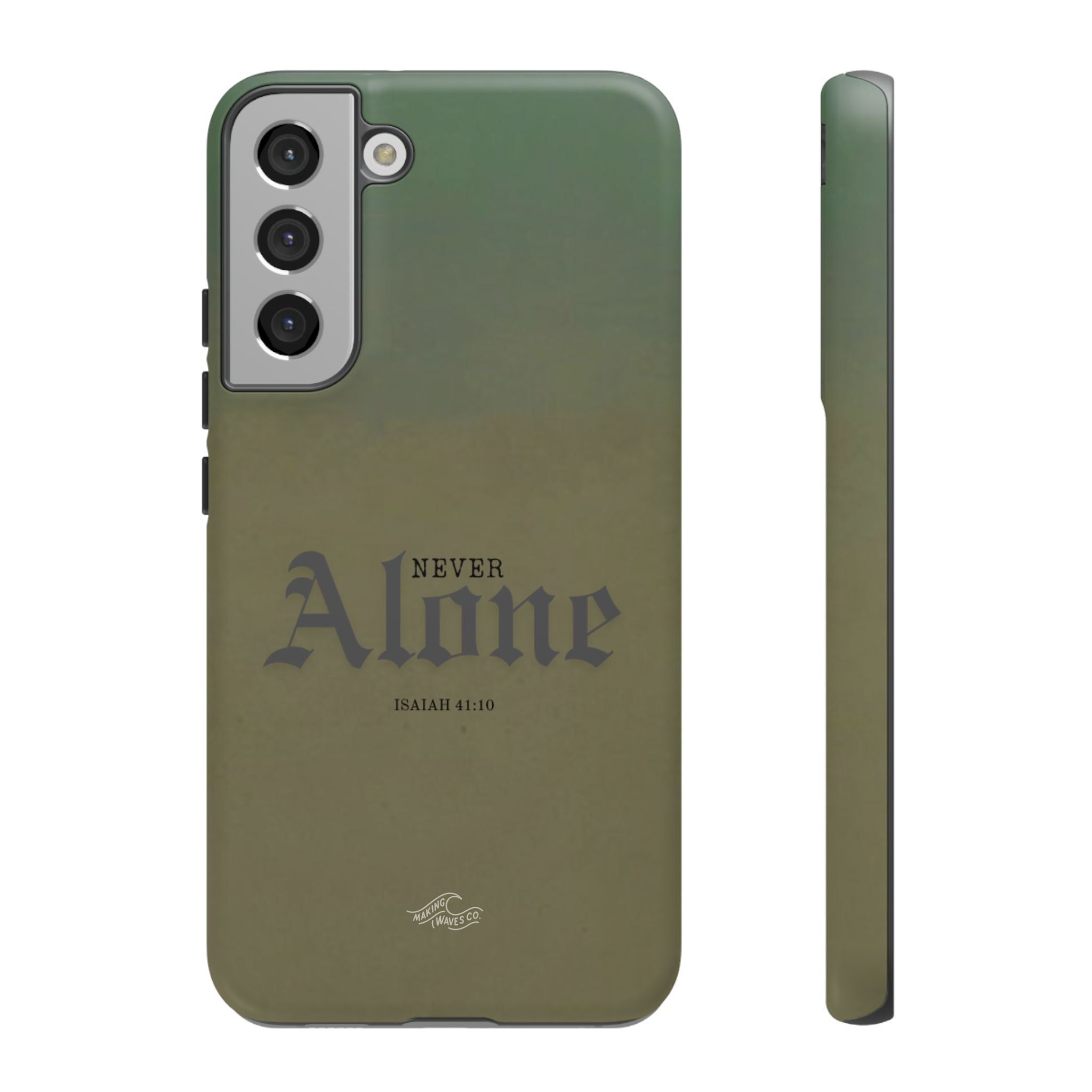 Never Alone Coastal Christian Samsung Phone Case