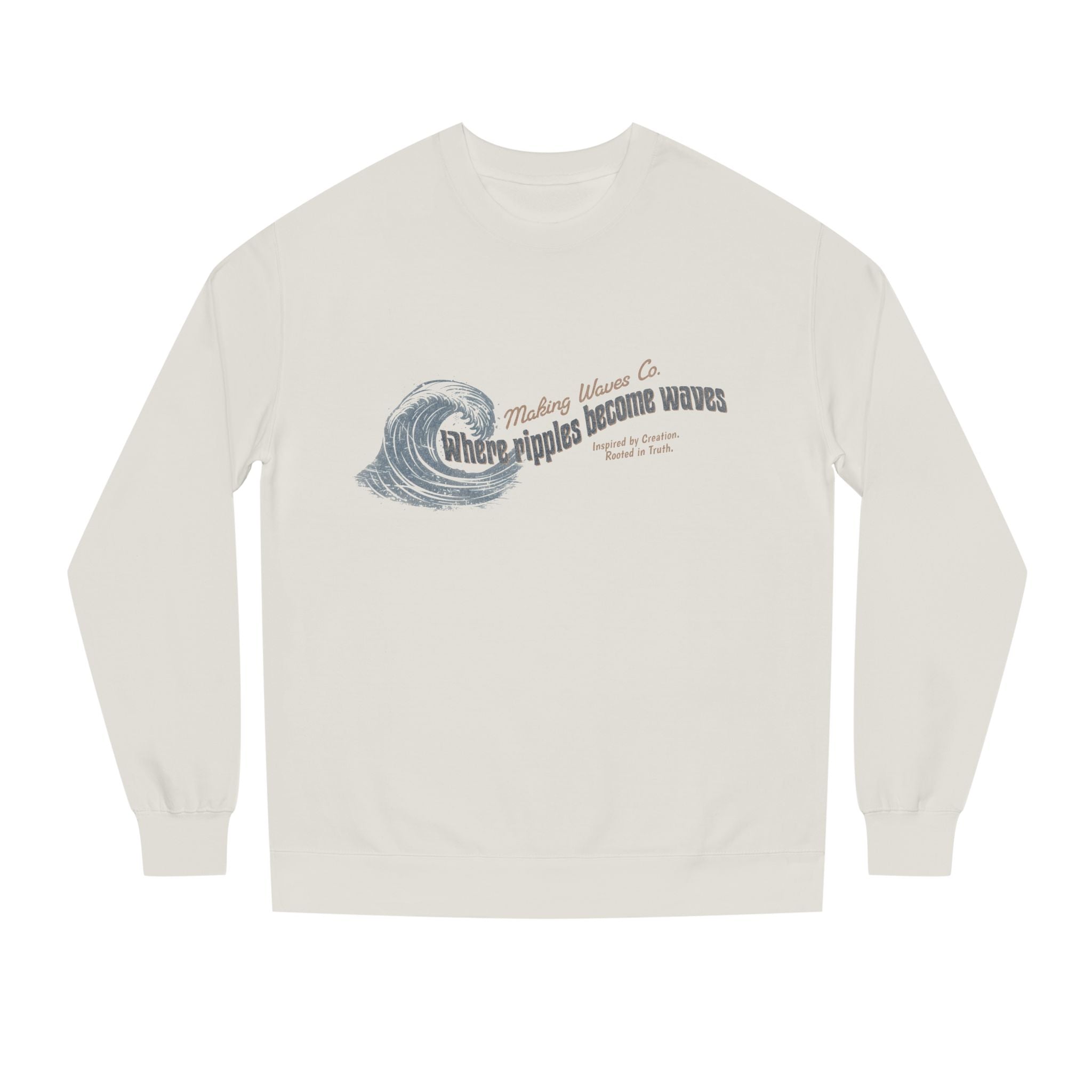 Where ripples become waves Midweight Unisex Crewneck