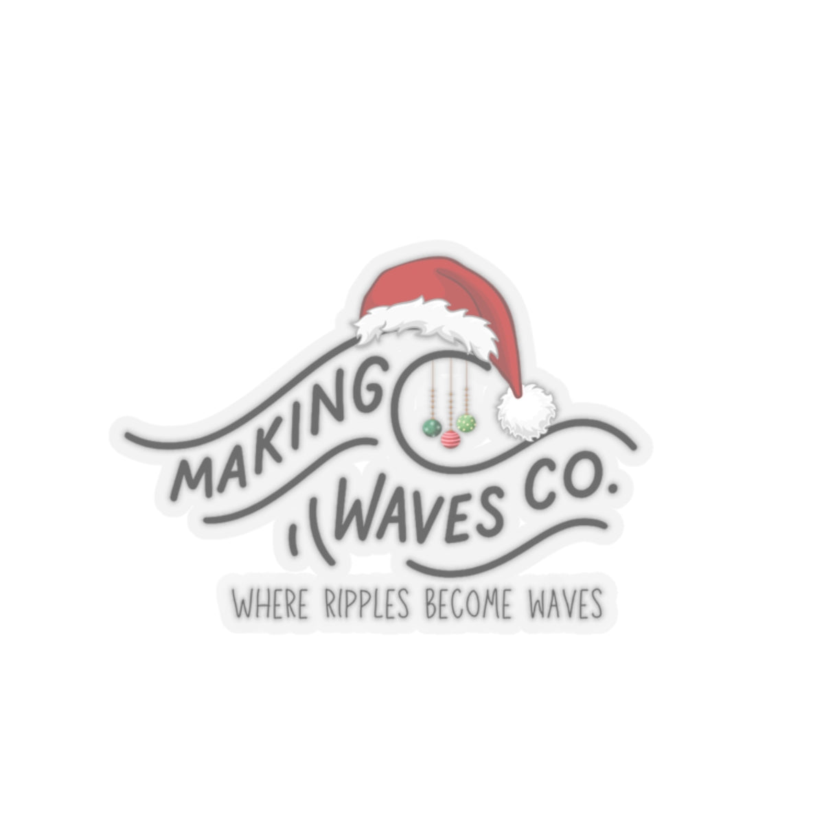 Making Waves Co. Holiday Logo Sticker