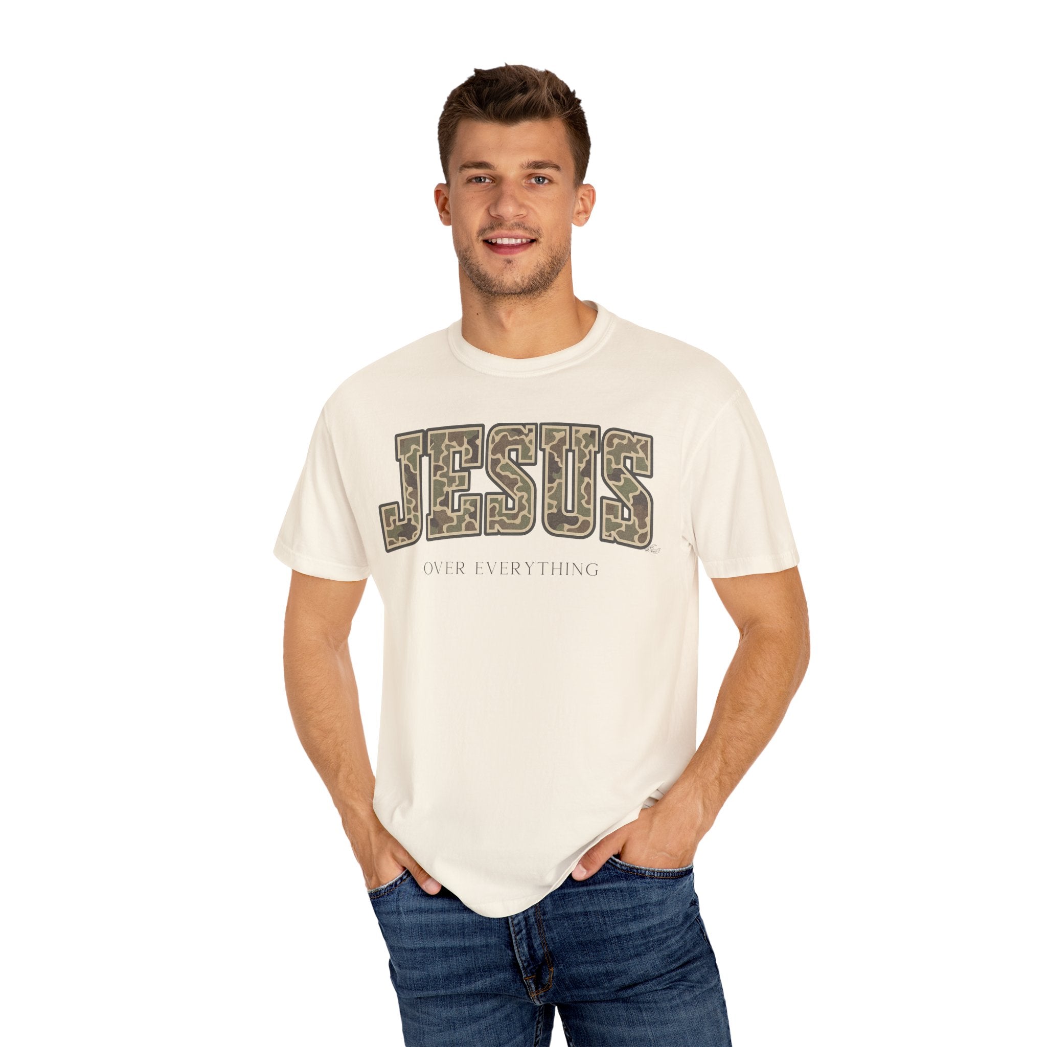 Jesus over everything Camo Unisex Tee