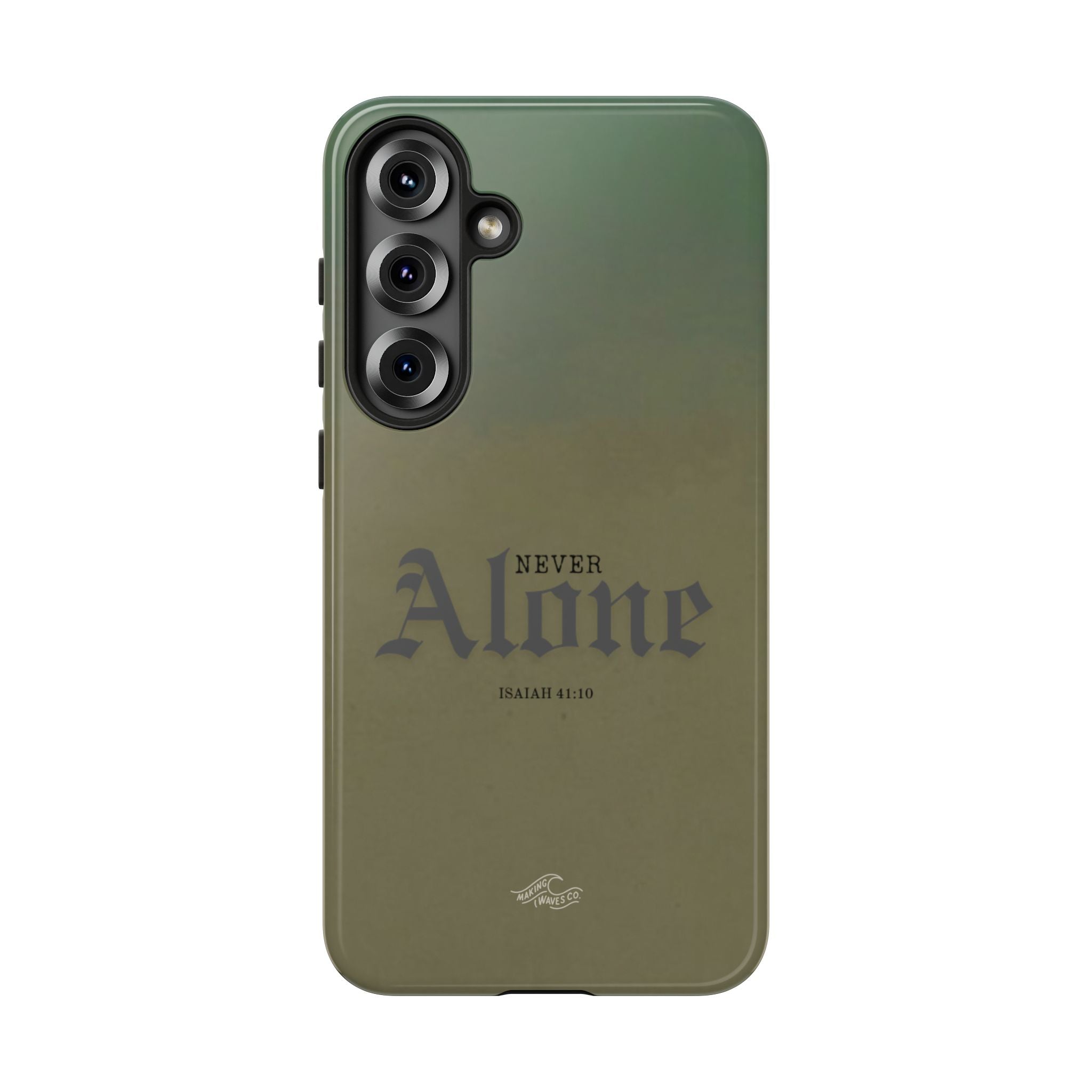 Never Alone Coastal Christian Samsung Phone Case