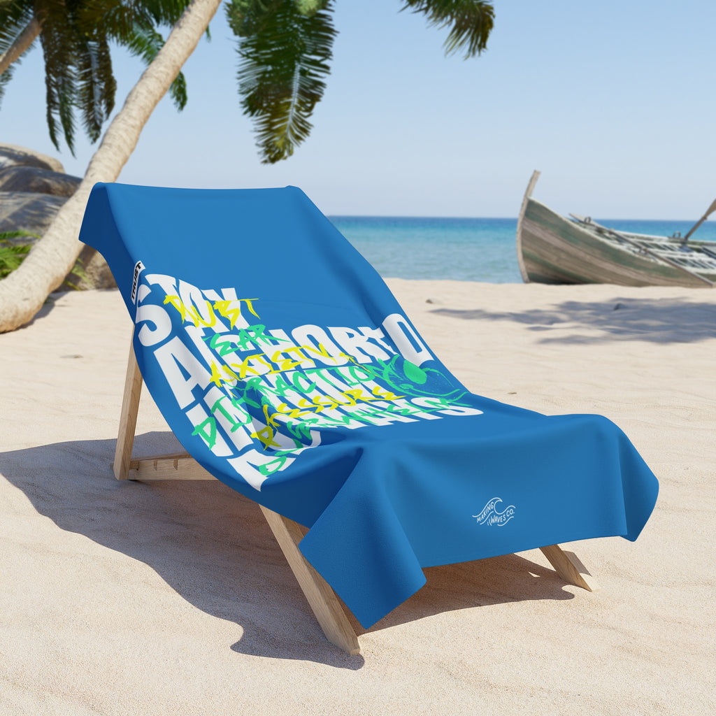 Stay Anchored in Him  — Coastal Christian Beach Towel