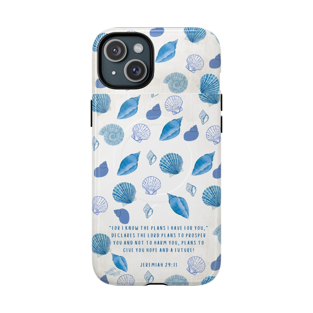 Seashell Coastal Phone Case | Christian iPhone Case— Jeremiah 29:11 Inspirational Magnetic Case