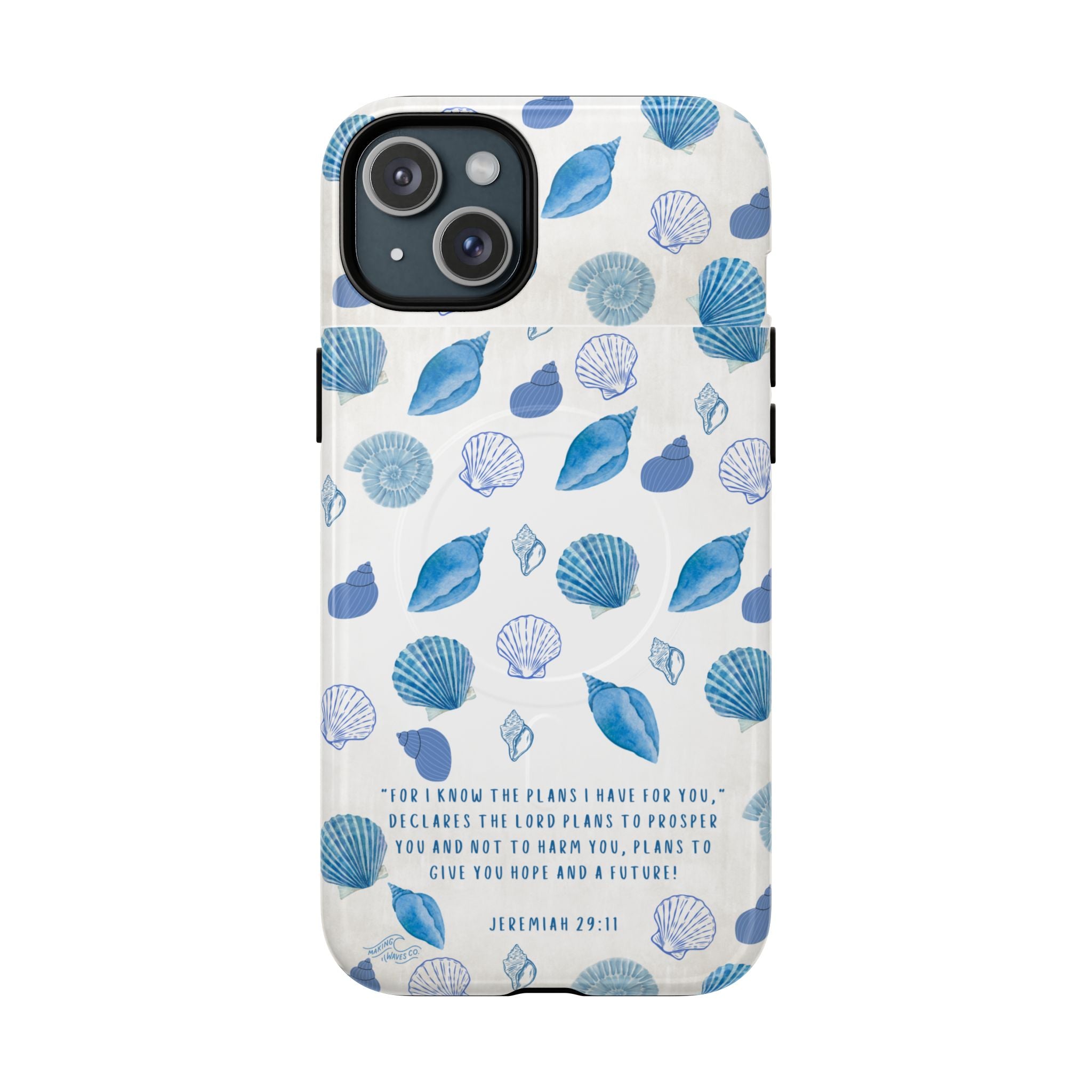 Seashell Coastal Phone Case | Christian iPhone Case— Jeremiah 29:11 Inspirational Magnetic Case