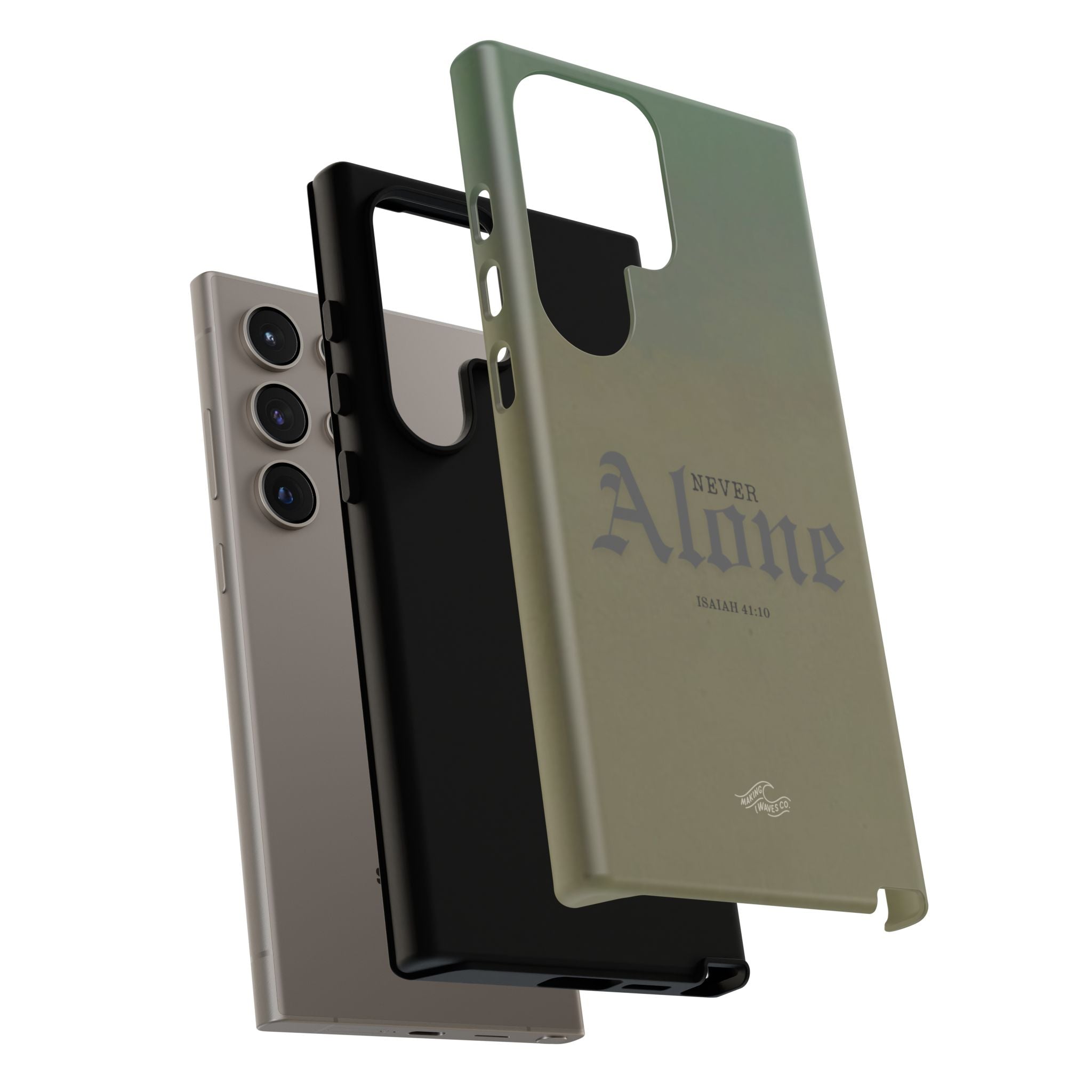 Never Alone Coastal Christian Samsung Phone Case
