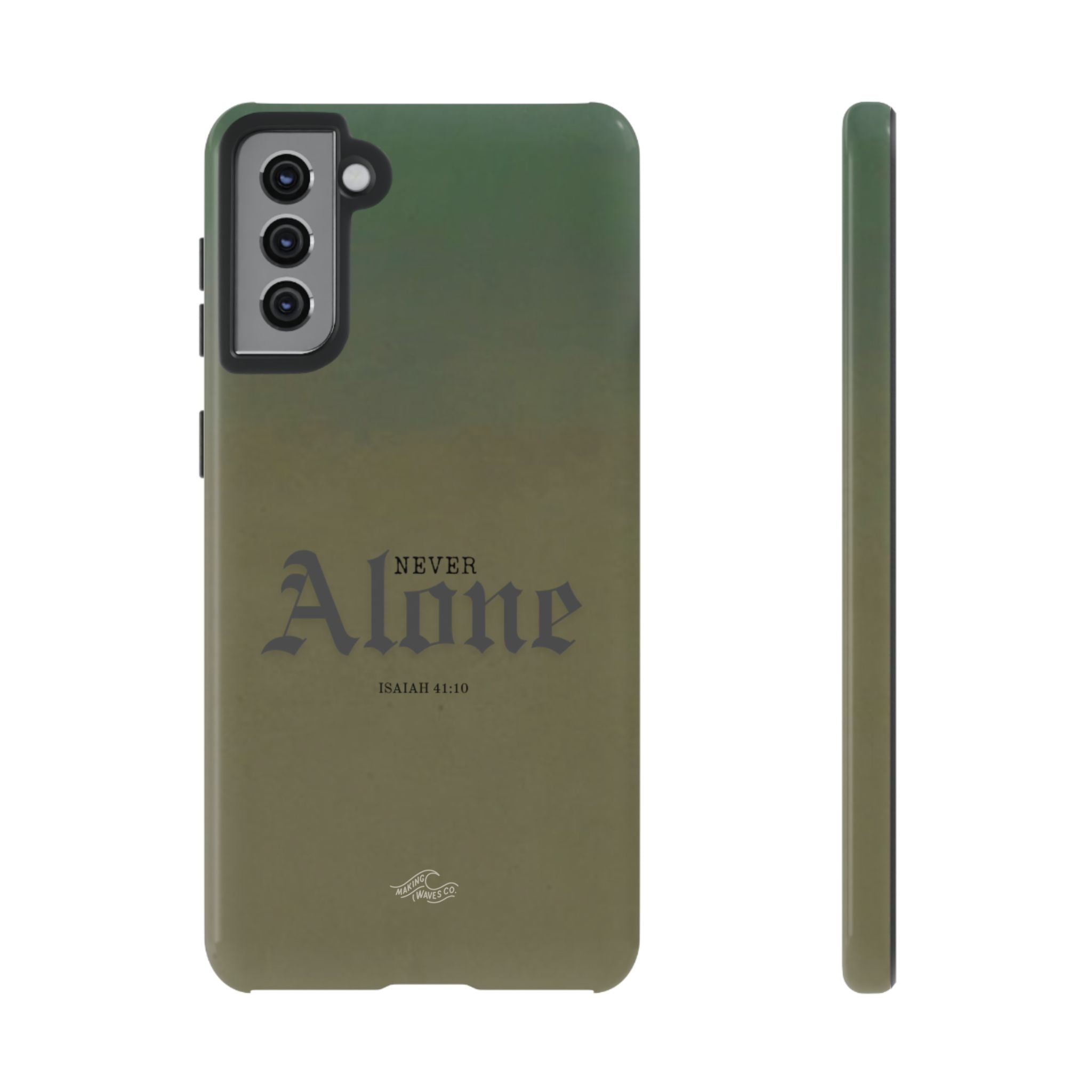 Never Alone Coastal Christian Samsung Phone Case