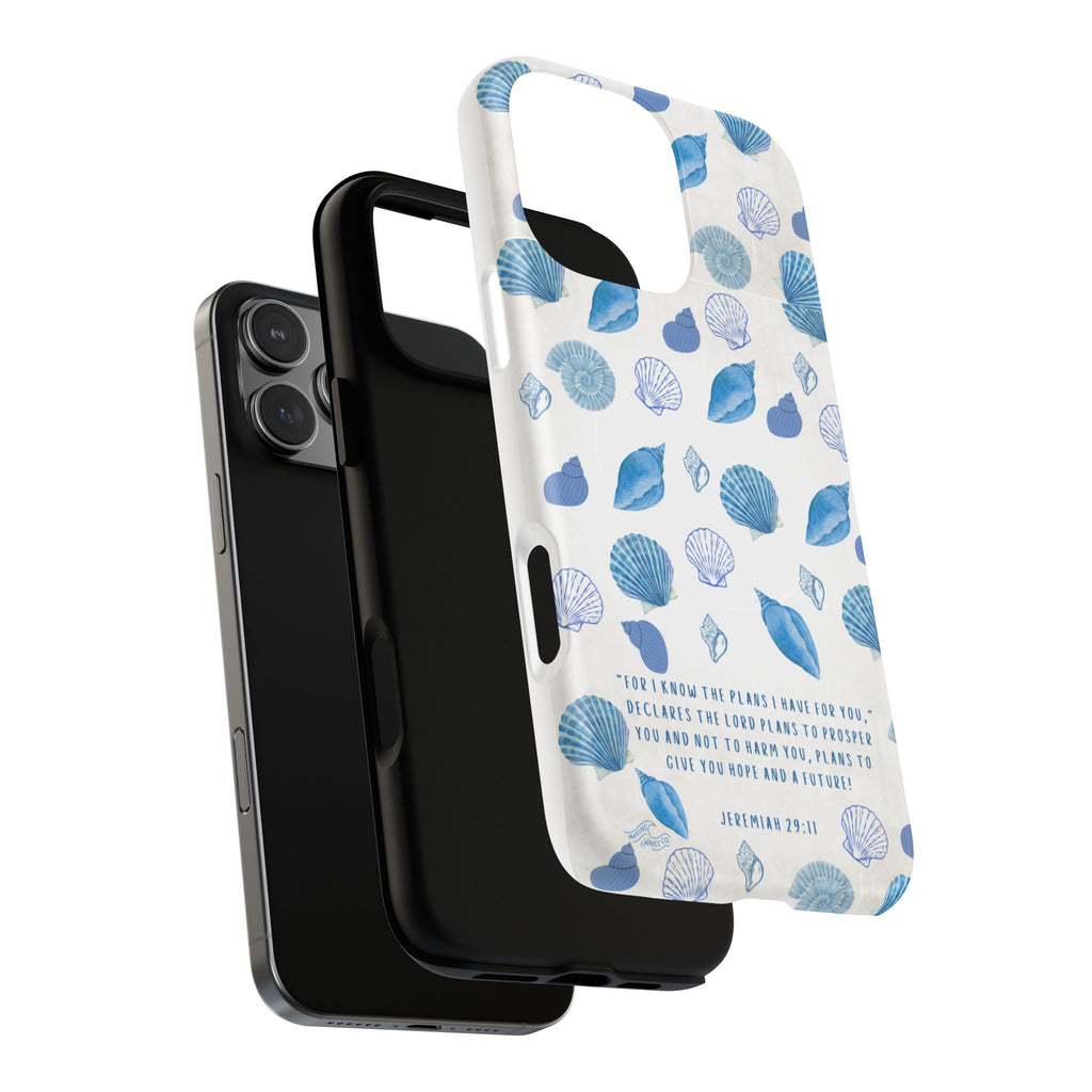 Seashell Coastal Phone Case | Christian iPhone Case— Jeremiah 29:11 Inspirational Magnetic Case