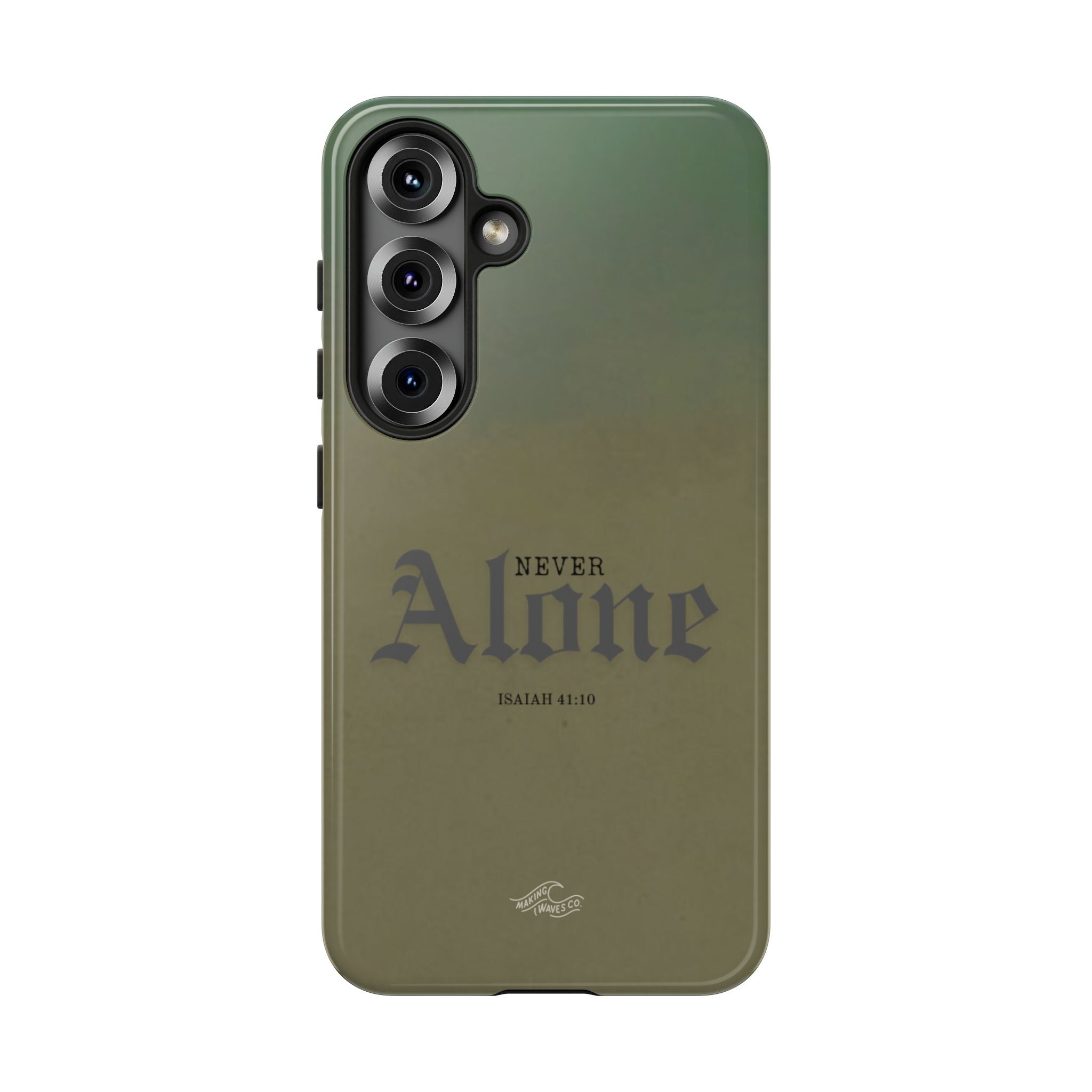 Never Alone Coastal Christian Samsung Phone Case