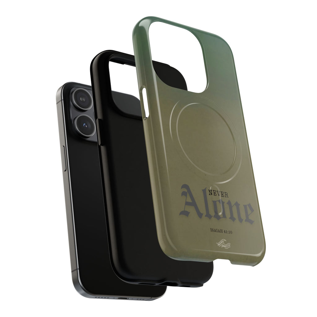 Never Alone Coastal Christian MagSafe iPhone Case