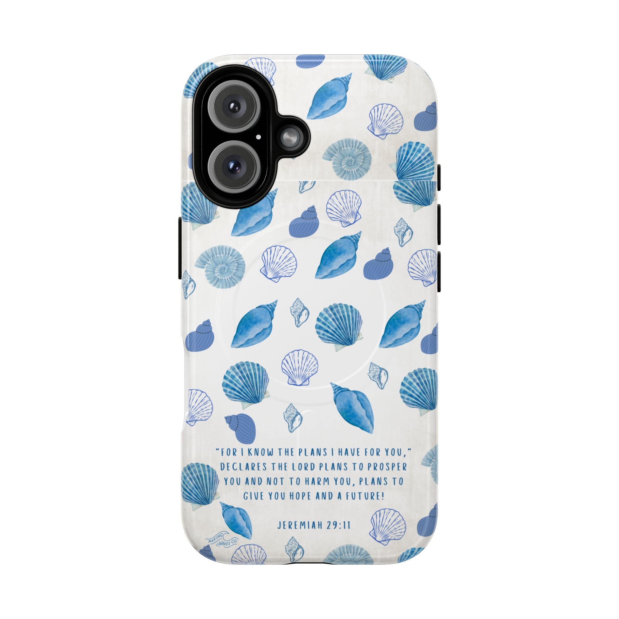 Seashell Coastal Phone Case | Christian iPhone Case— Jeremiah 29:11 Inspirational Magnetic Case