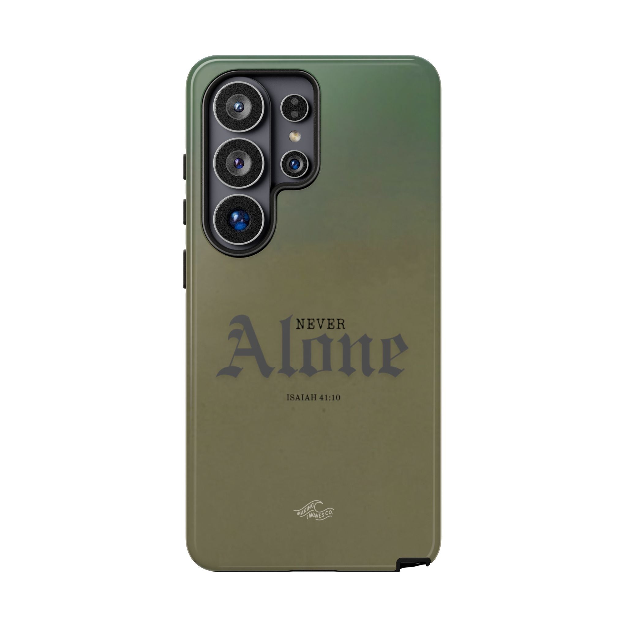 Never Alone Coastal Christian Samsung Phone Case