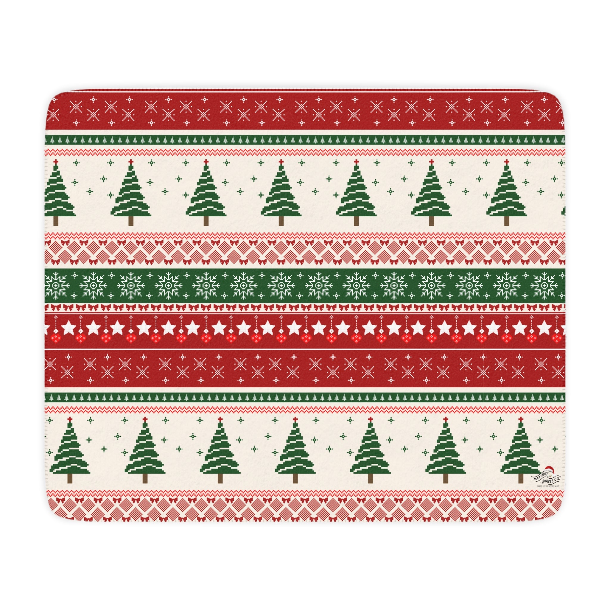 Cozy Tan Holiday Throw Sherpa Blanket