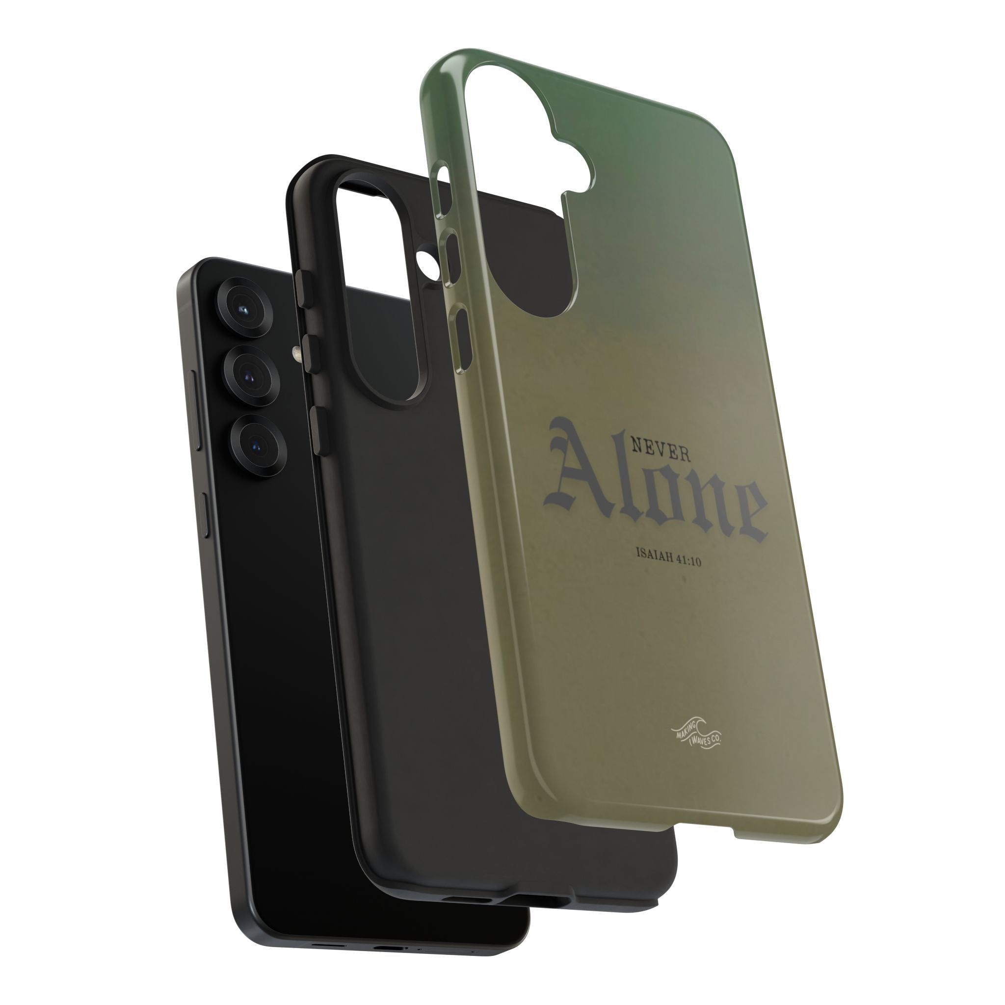 Never Alone Coastal Christian Samsung Phone Case