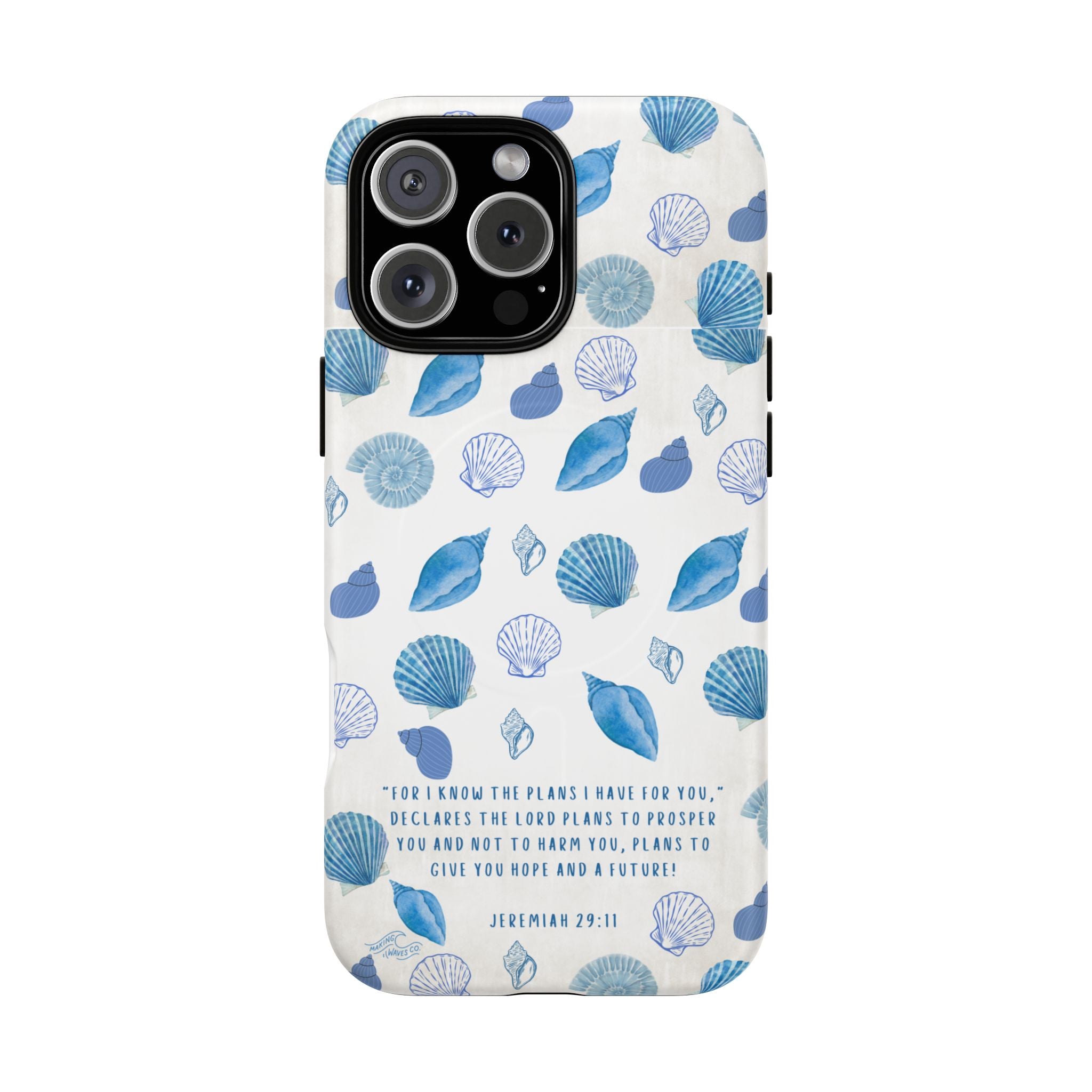 Seashell Coastal Phone Case | Christian iPhone Case— Jeremiah 29:11 Inspirational Magnetic Case
