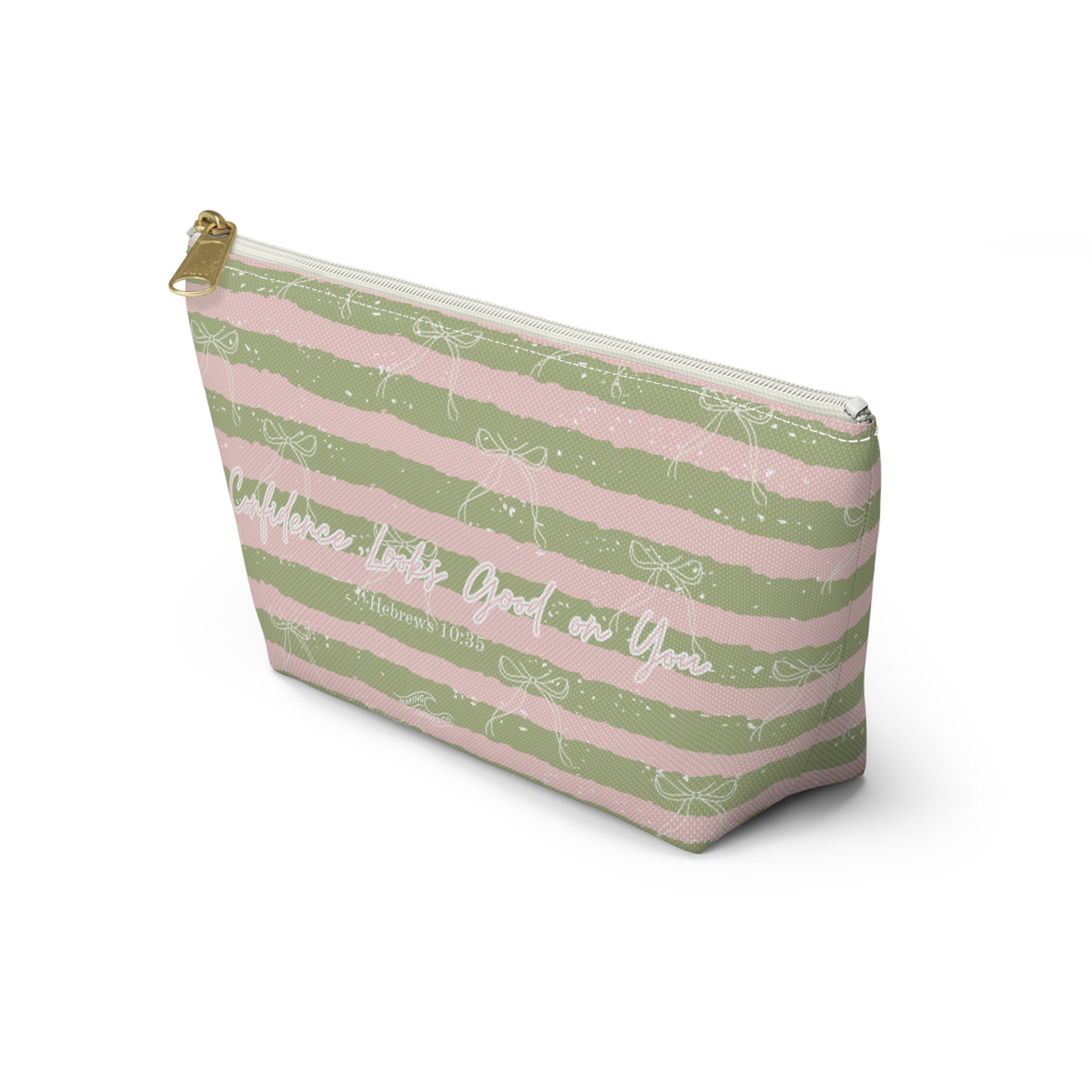 Confidence Looks Good on You | Faith-Based Makeup Bag | Christian Accessory Pouch