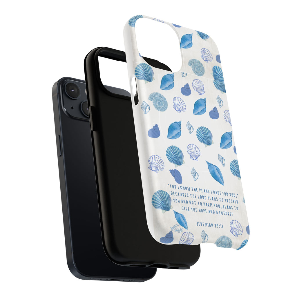 Seashell Coastal Phone Case | Christian iPhone Case— Jeremiah 29:11 Inspirational Magnetic Case