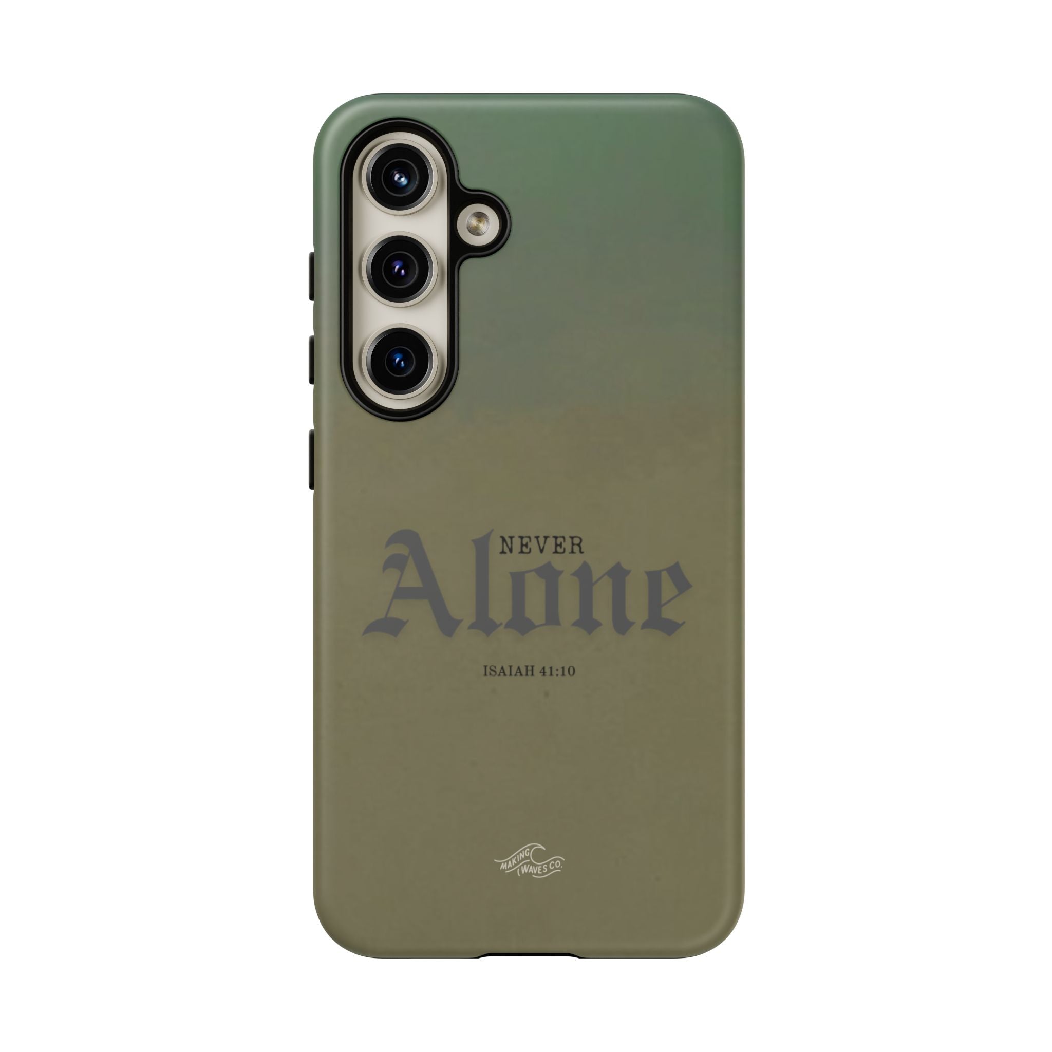 Never Alone Coastal Christian Samsung Phone Case
