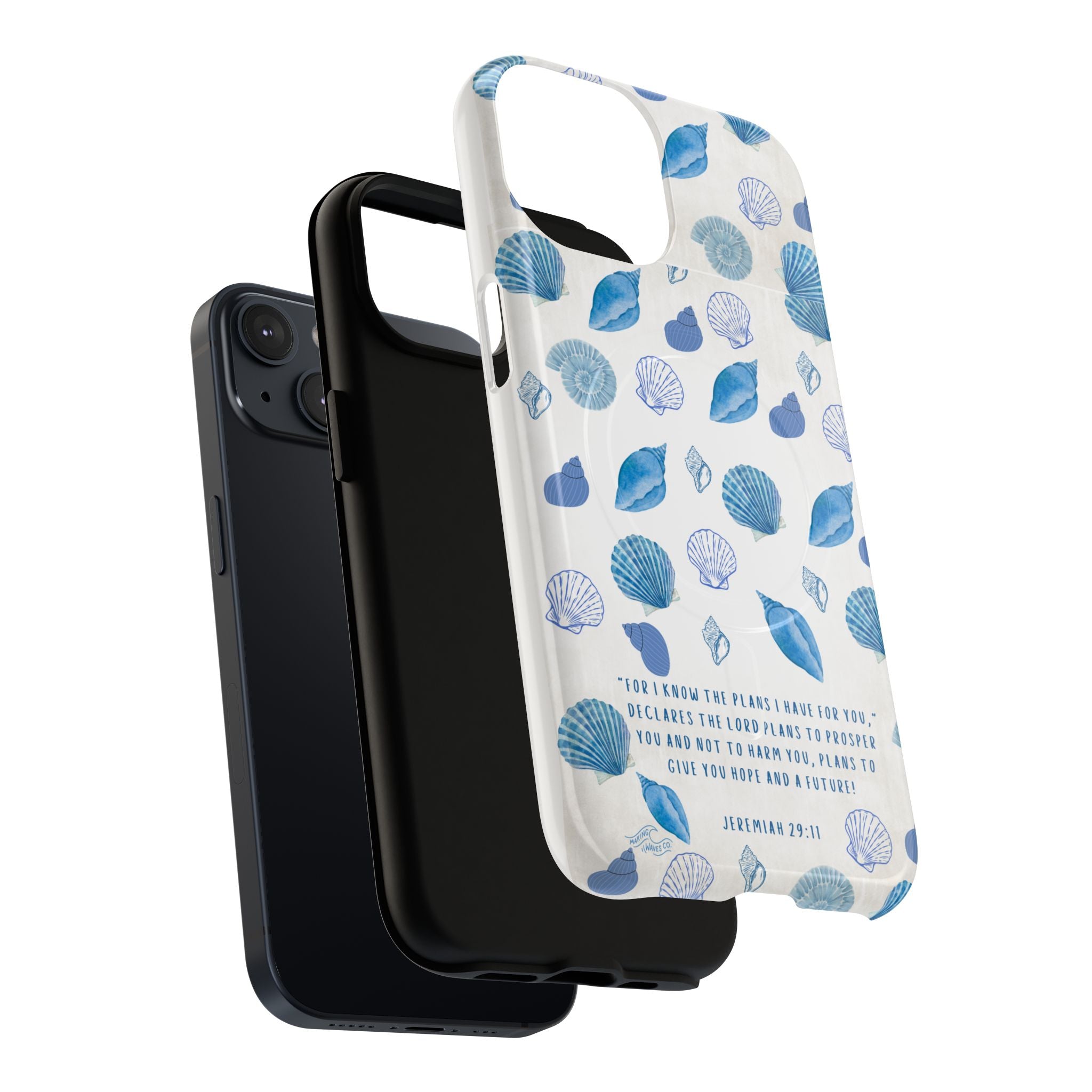 Seashell Coastal Phone Case | Christian iPhone Case— Jeremiah 29:11 Inspirational Magnetic Case