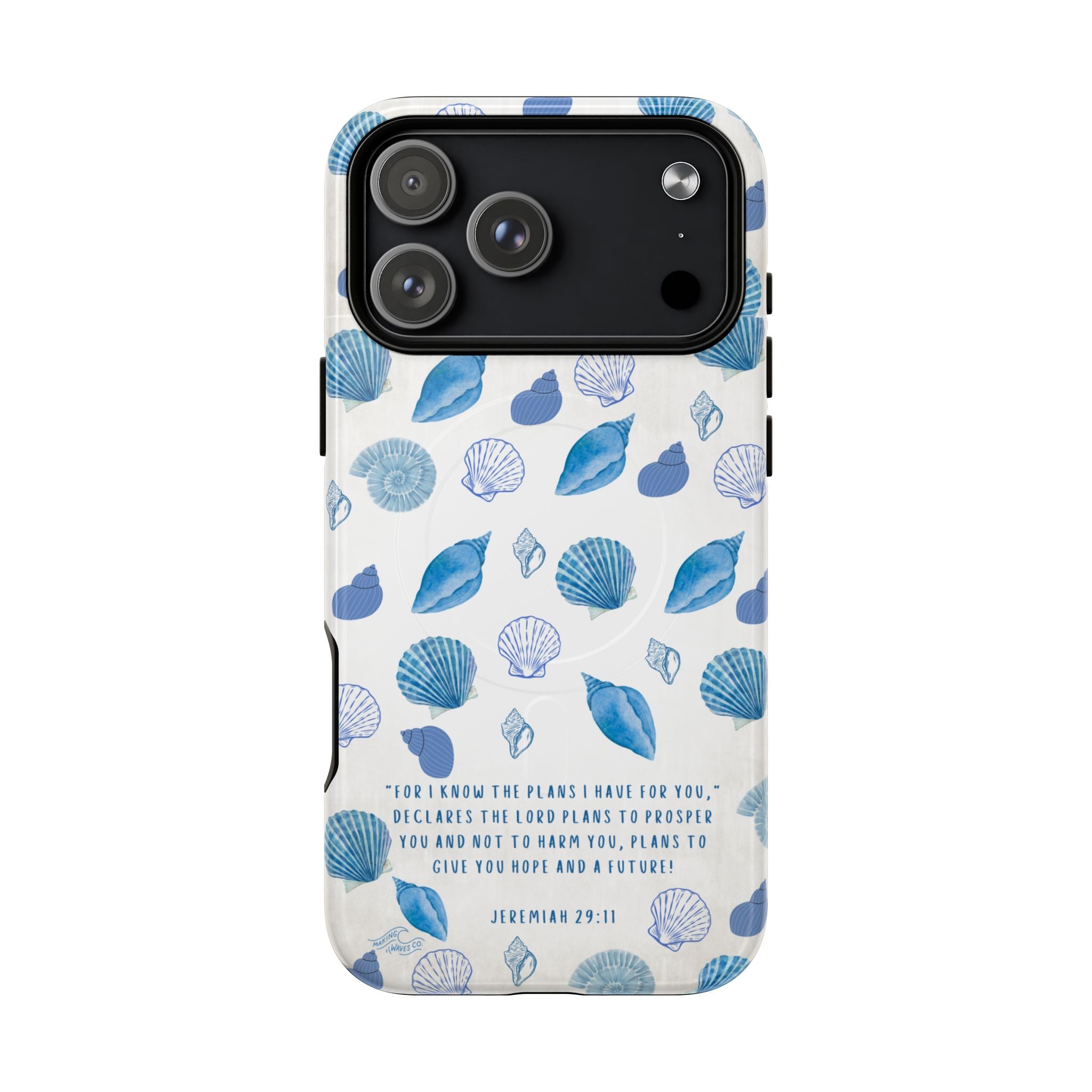 Seashell Coastal Phone Case | Christian iPhone Case— Jeremiah 29:11 Inspirational Magnetic Case